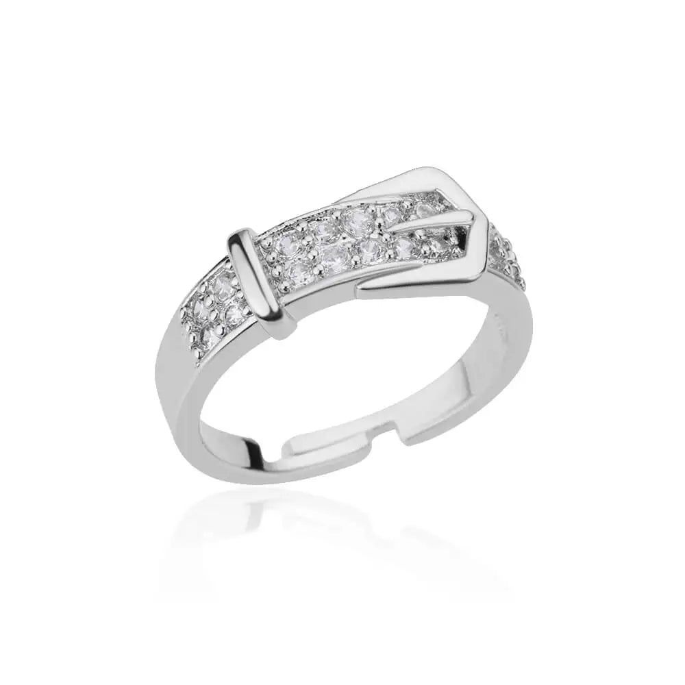 Elegance Modern Ring Collection - Golden Finish Zircon Rings