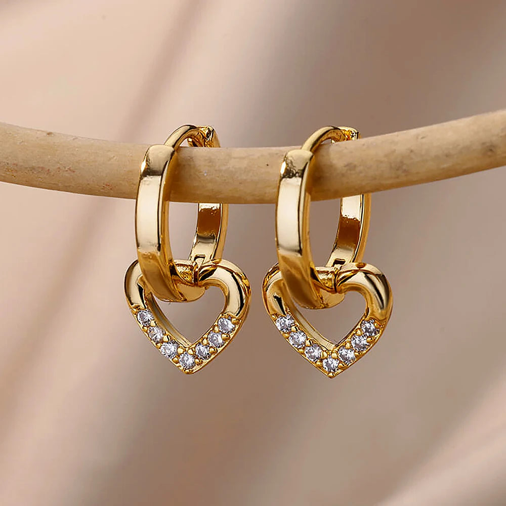 earring Pure Love Zircon Huggies