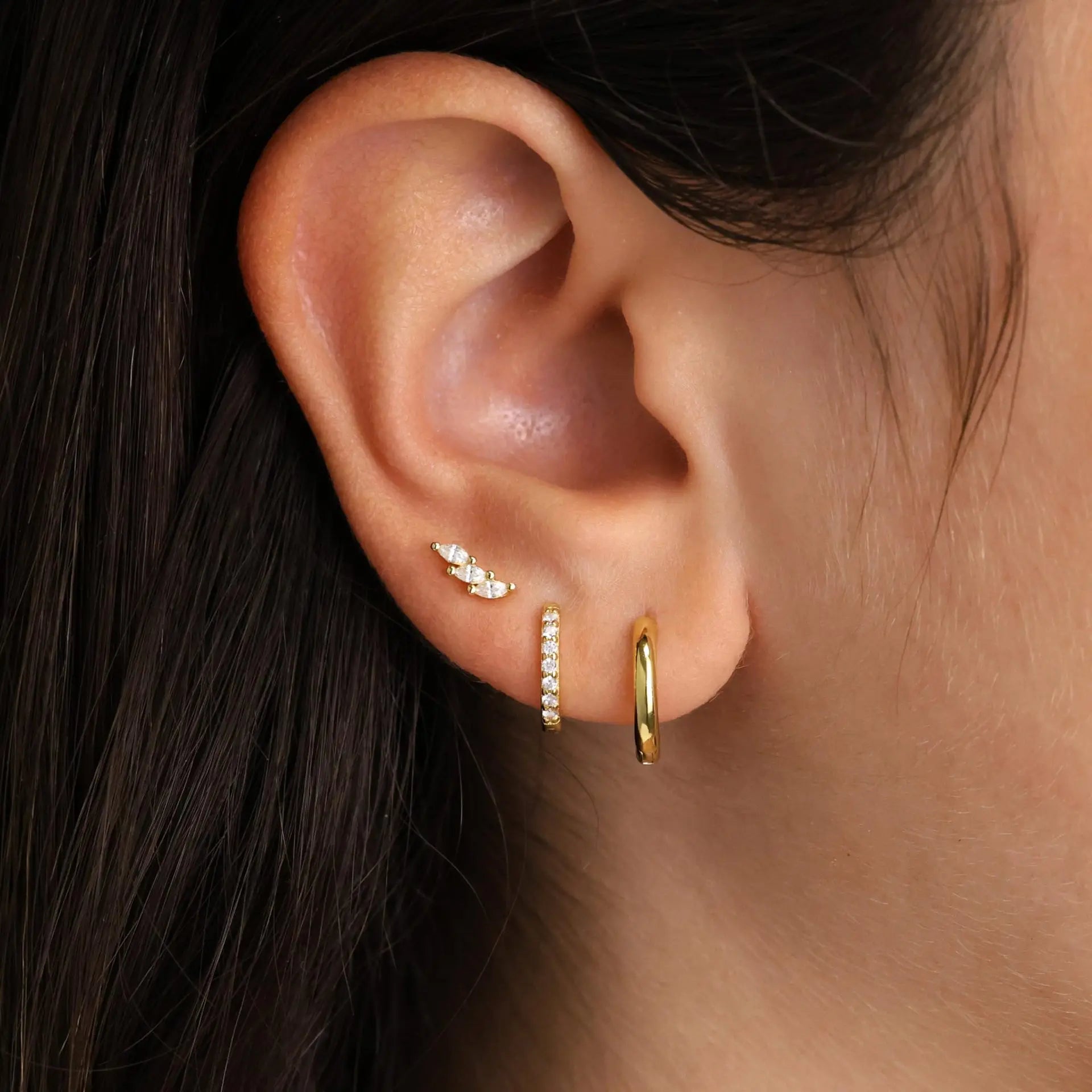 Trio Star" Earring Set - 3 Pieces
