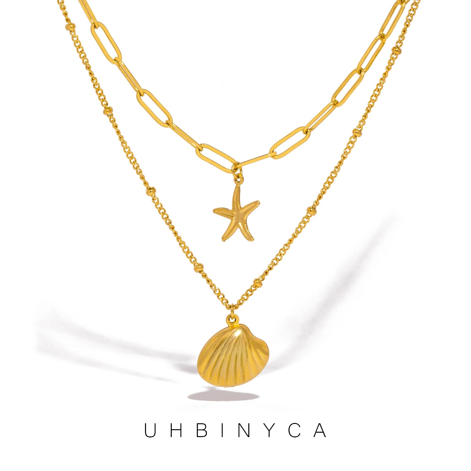 Ocean Shell & Starfish Layered Necklace