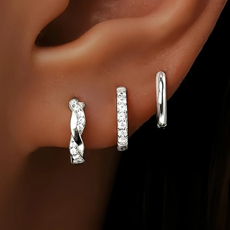 Trio Star" Earring Set - 3 Pieces