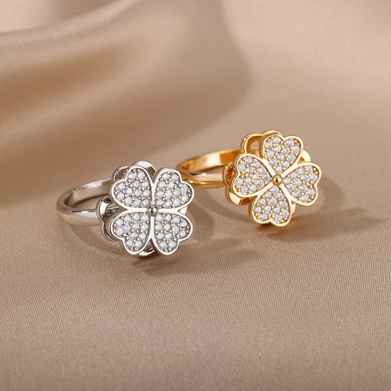 Clover Spin Stress-Relief Ring