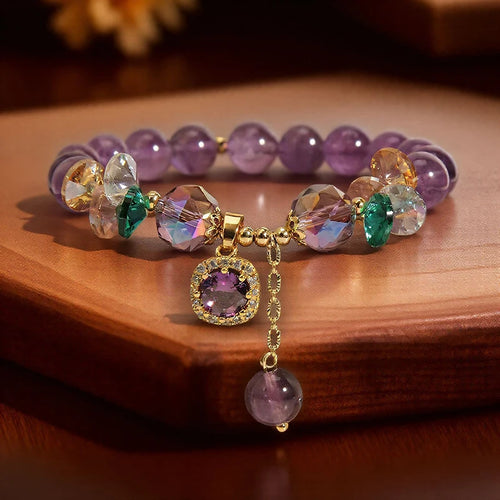 Amethyst Glass Bracelet