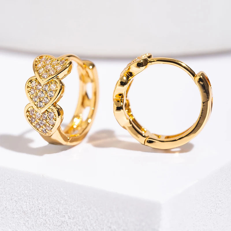 Heartbeats" Huggie Earrings
