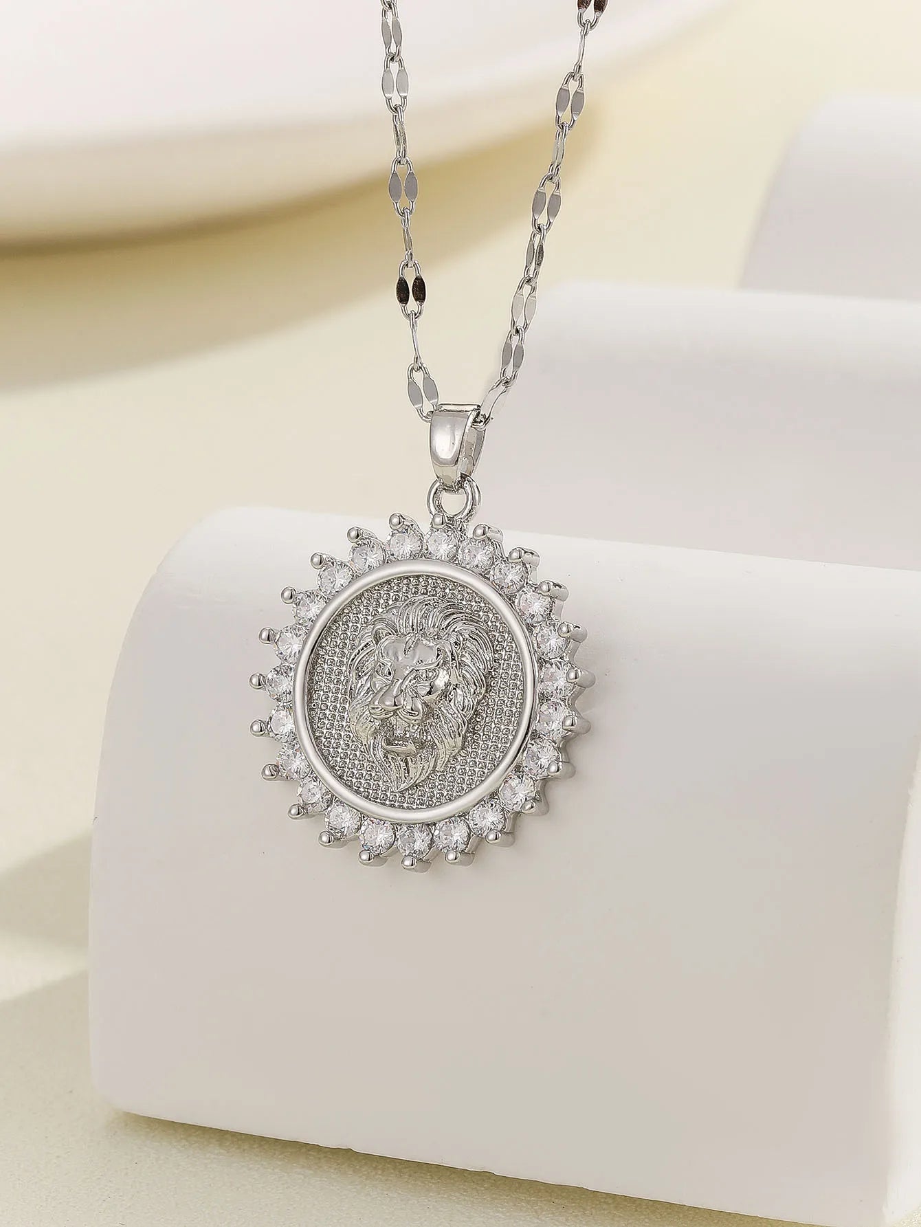 Luxury Gold Plated Multicolor CZ Pendant - Vintage Charm Necklace