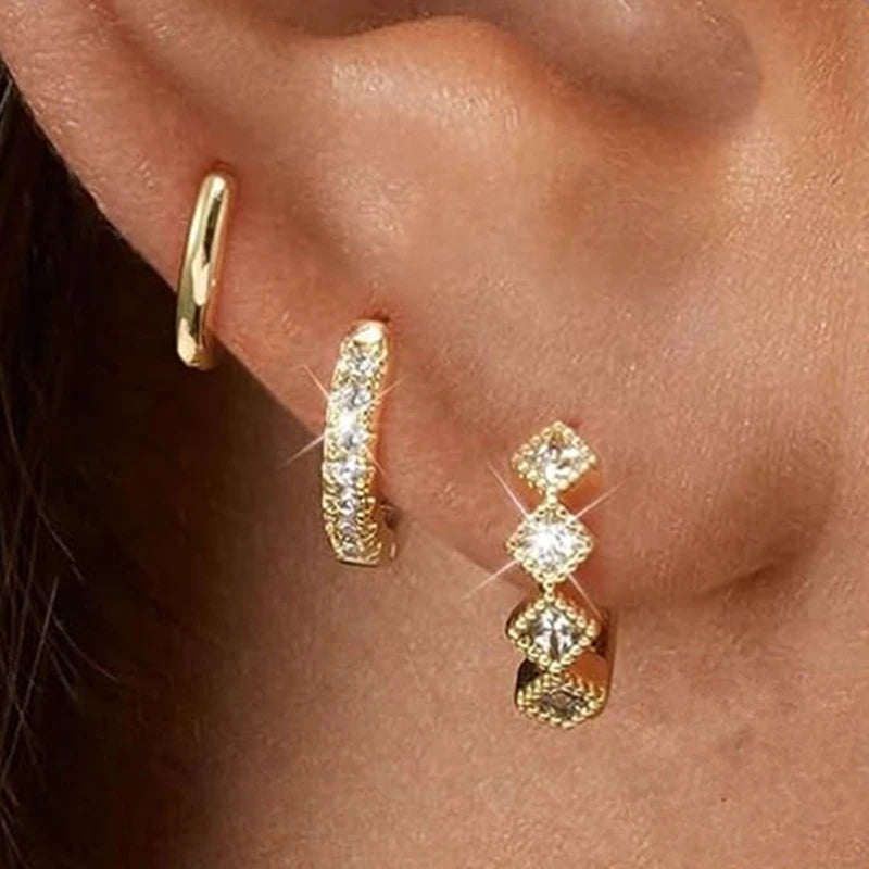 Trio Star" Earring Set - 3 Pieces