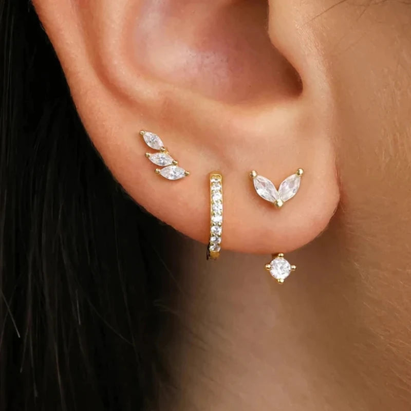 Trio Star" Earring Set - 3 Pieces