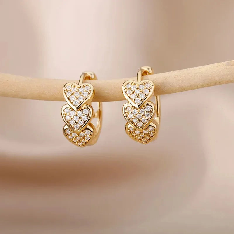 earring Pure Love Zircon Huggies