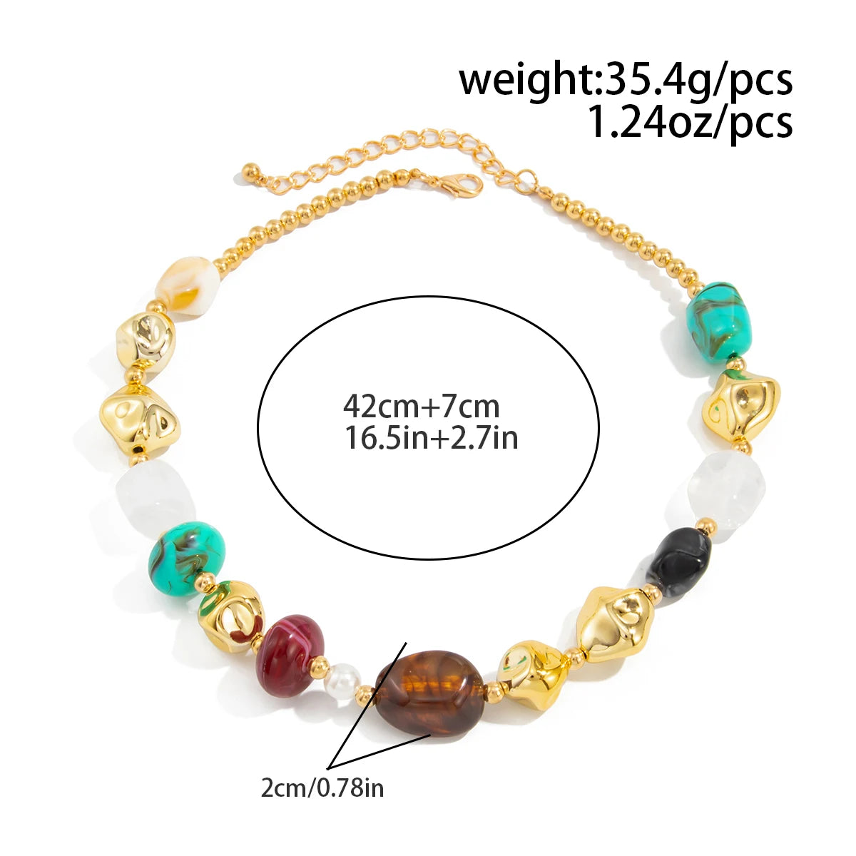 Boho Resin Stone Necklace