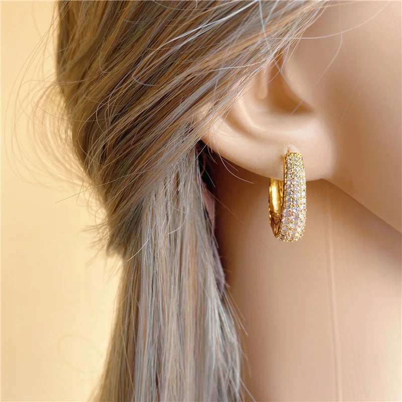 Royal Pave Hoop Earrings
