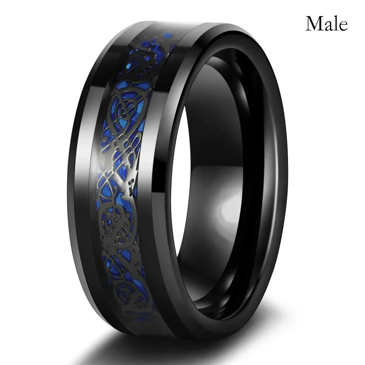 Romantic Women Heart Blue Rings