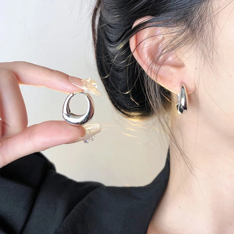 earring Aura Polished Hoops