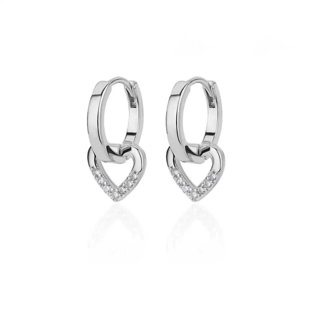earring Pure Love Zircon Huggies