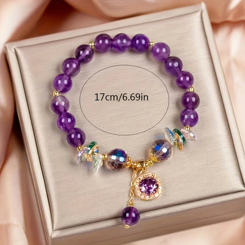 Amethyst Glass Bracelet