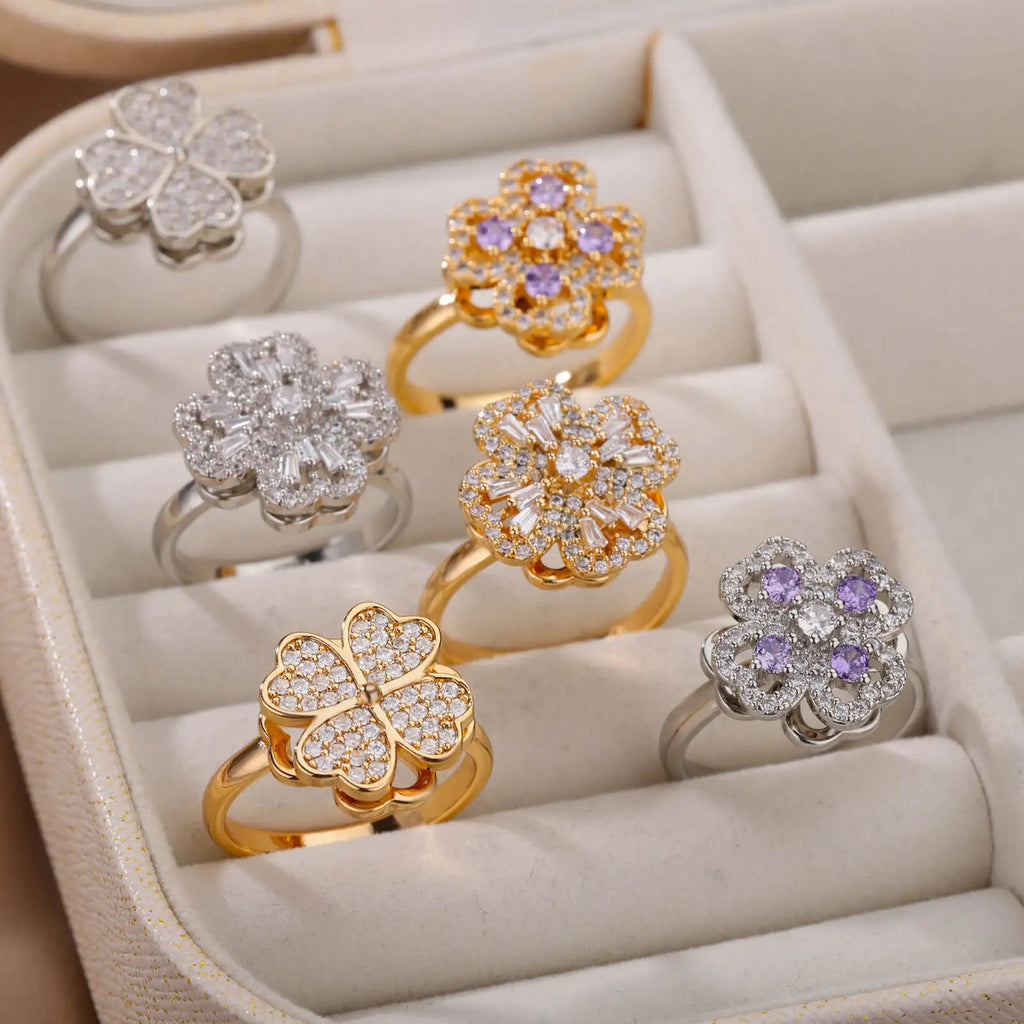 Clover Spin Stress-Relief Ring