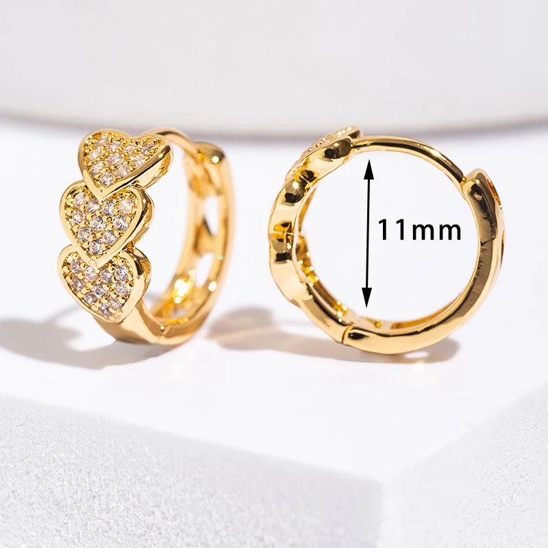 Heartbeats" Huggie Earrings