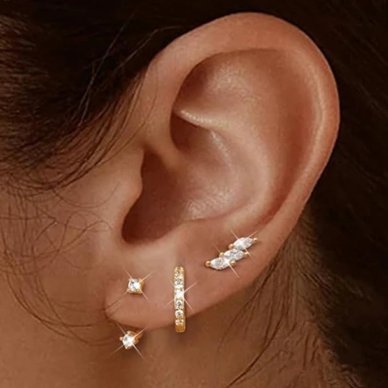 Trio Star" Earring Set - 3 Pieces