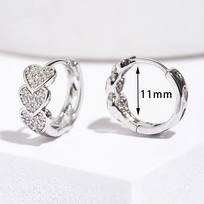 Heartbeats" Huggie Earrings