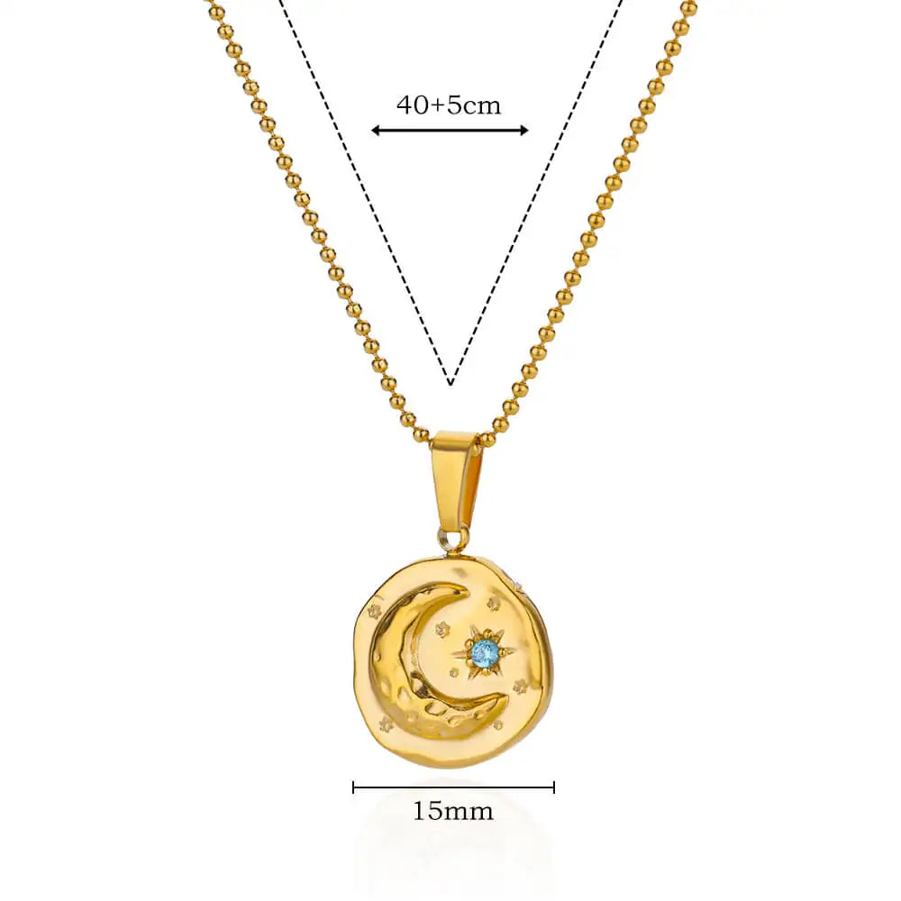 Golden "Moon Whisper" Pendant
