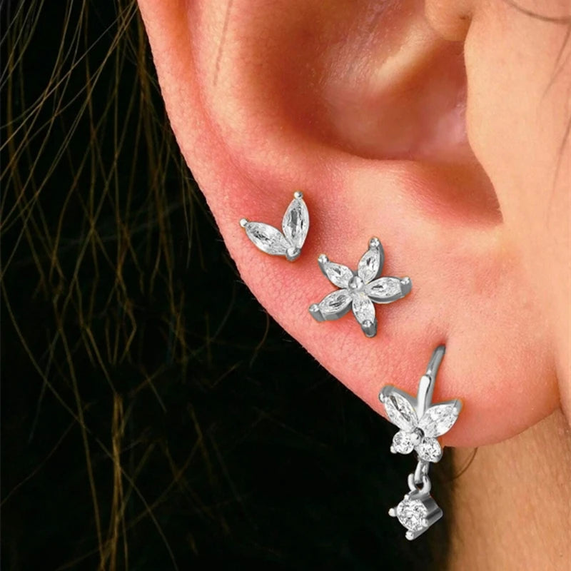 Trio Star" Earring Set - 3 Pieces