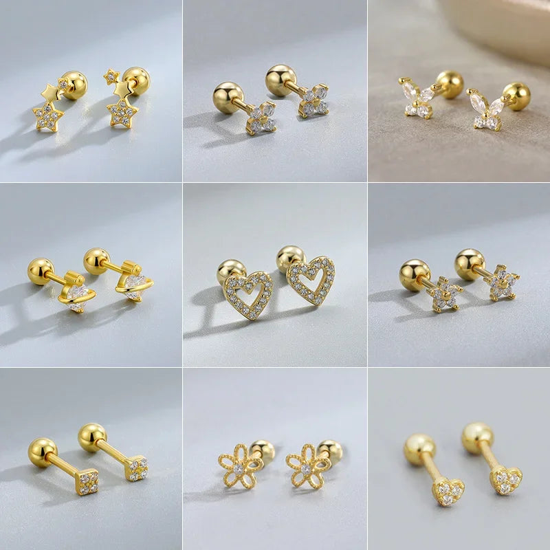 New Fashion Heart Stud Earrings for Women