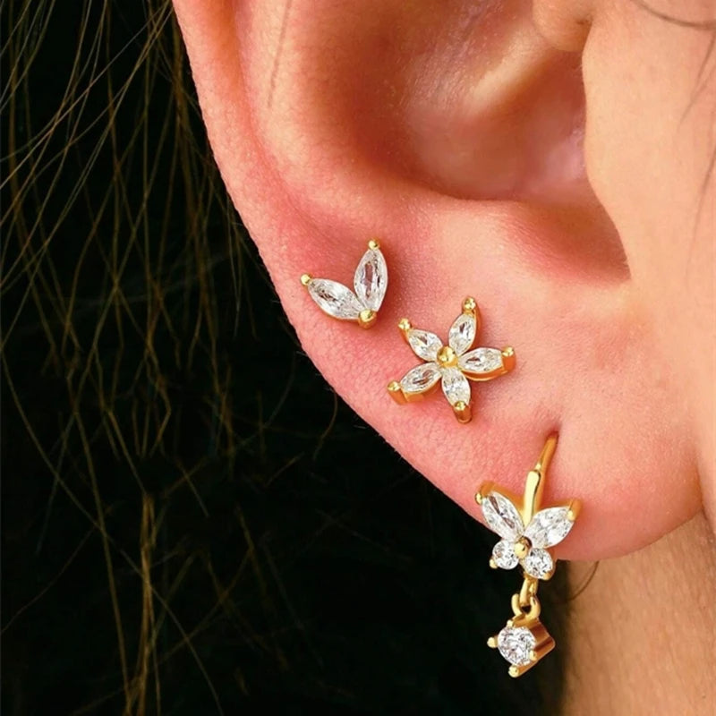 Trio Star" Earring Set - 3 Pieces