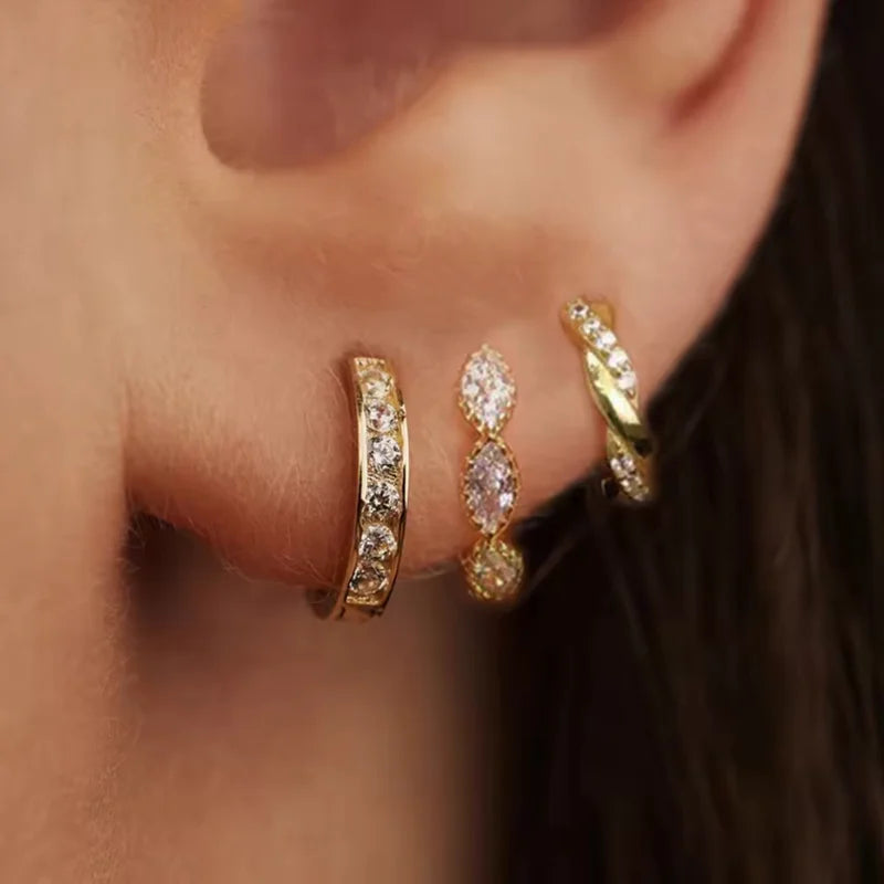 Trio Star" Earring Set - 3 Pieces