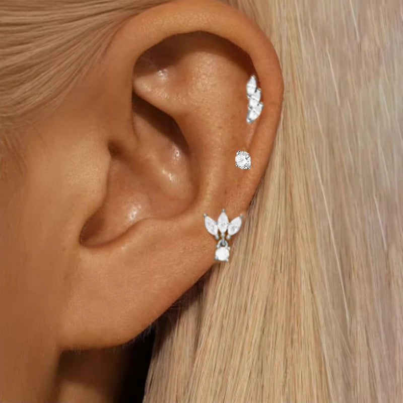 Trio Star" Earring Set - 3 Pieces