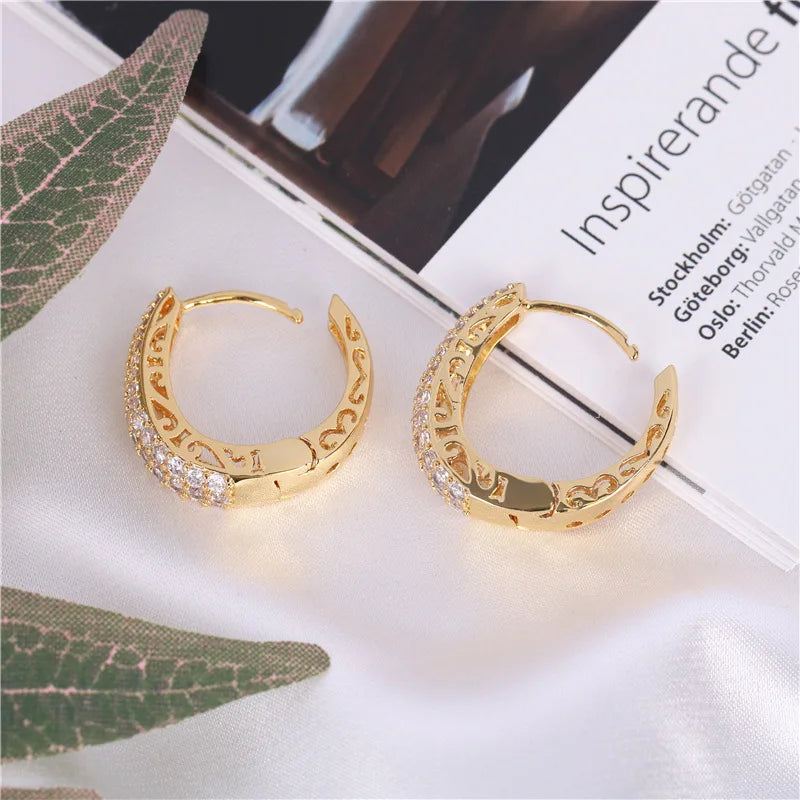Royal Pave Hoop Earrings