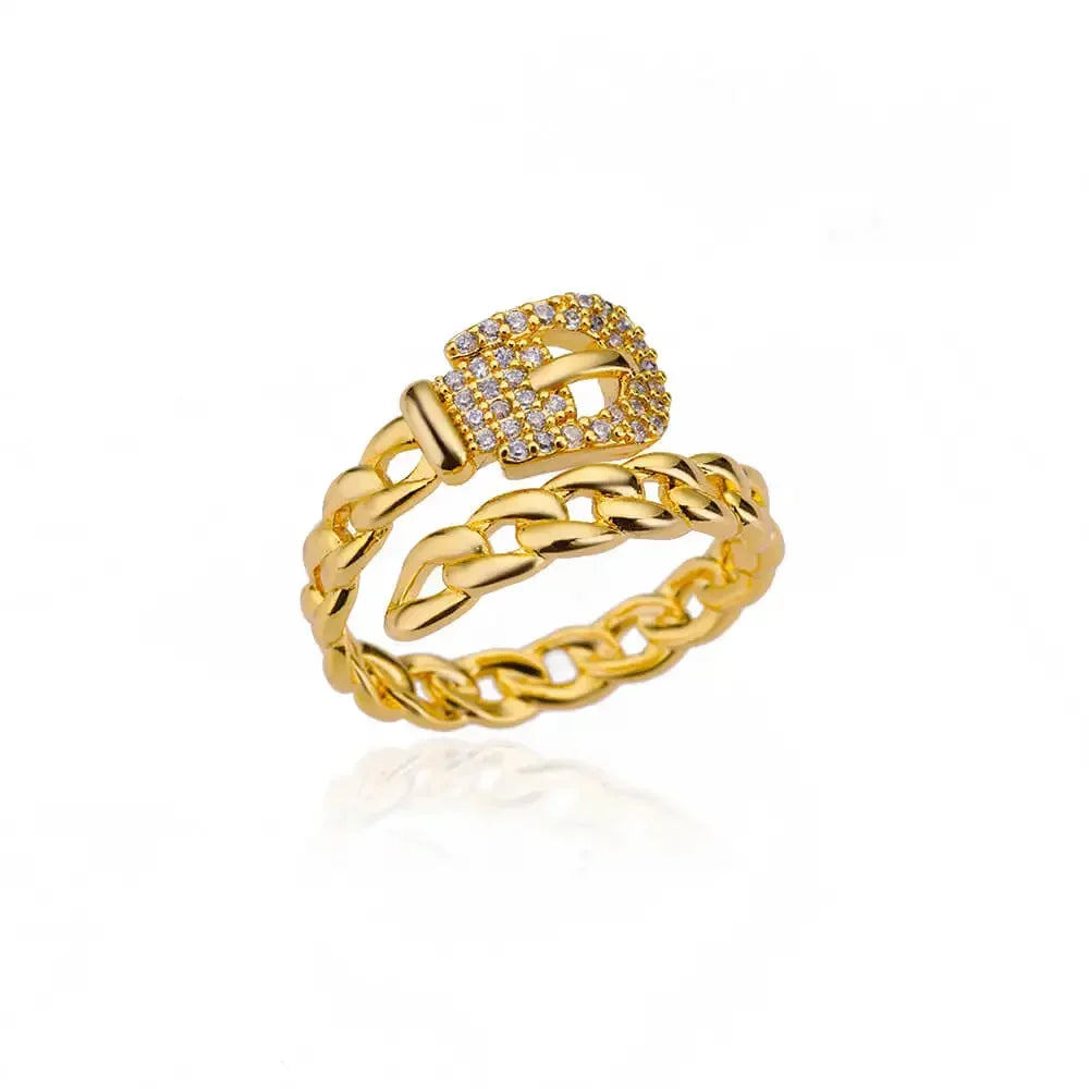 Stainless Steel Rings for Women Aesthetic Heart Gold Color Wedding