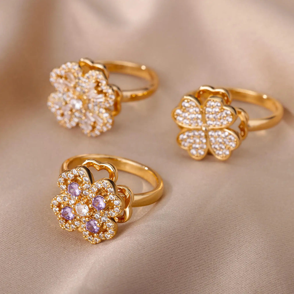 Clover Spin Stress-Relief Ring