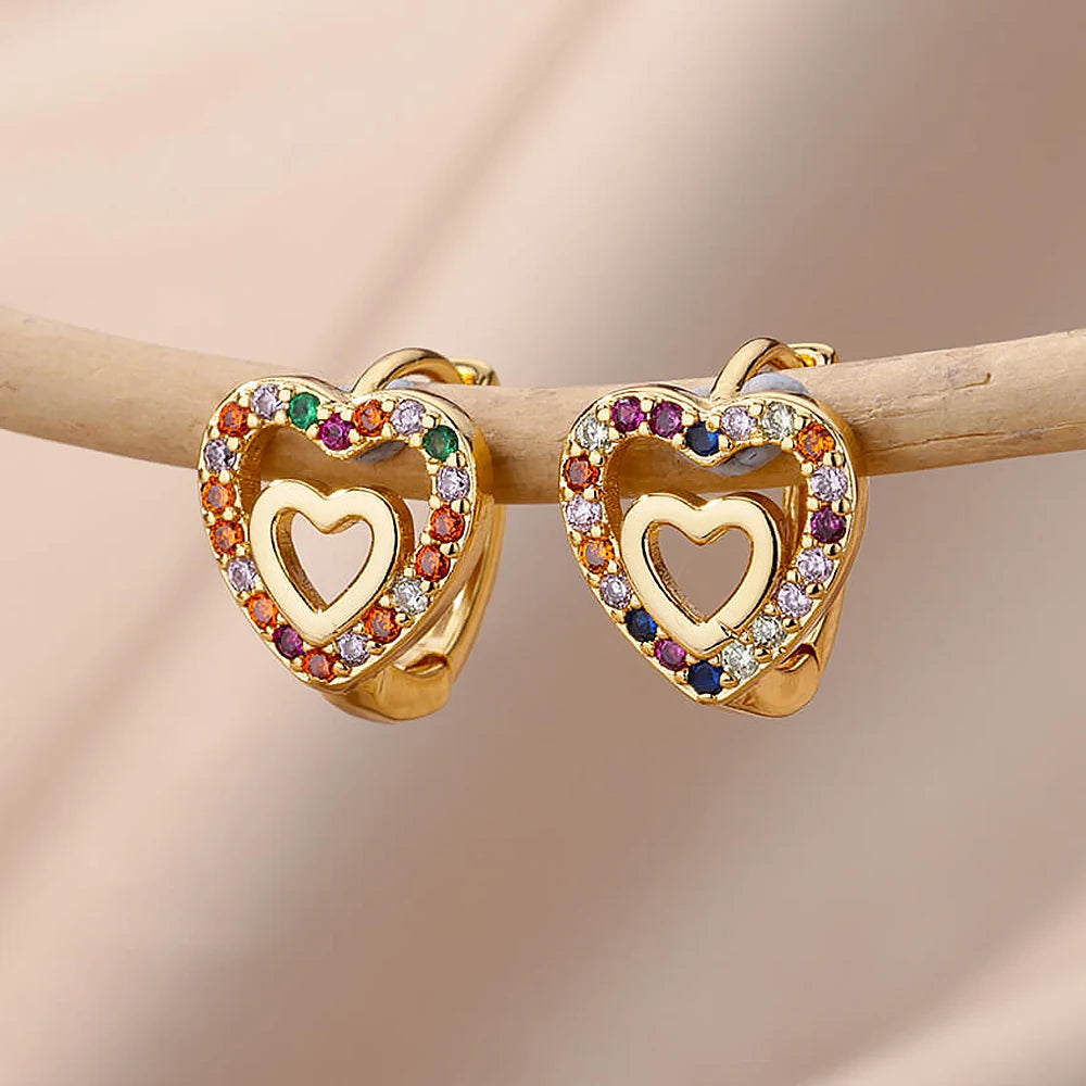 earring Pure Love Zircon Huggies