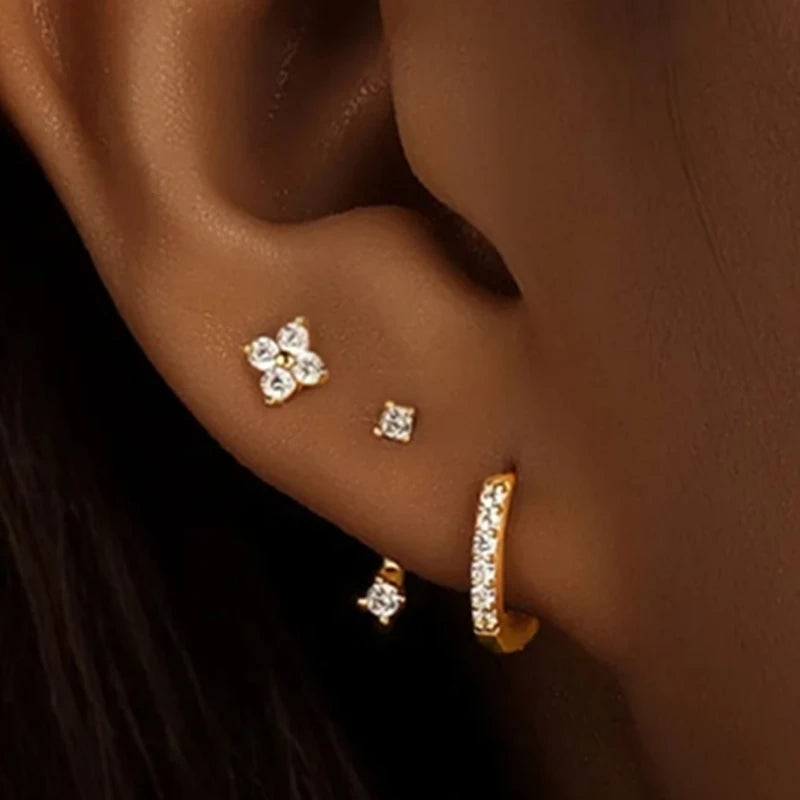 Trio Star" Earring Set - 3 Pieces