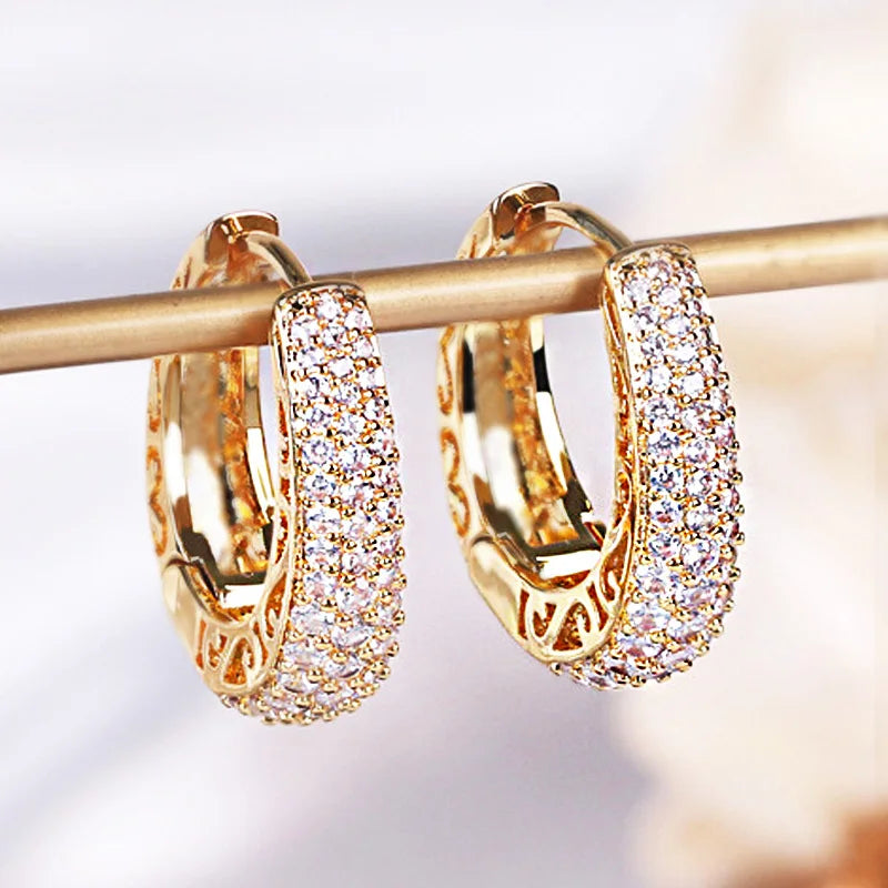Royal Pave Hoop Earrings