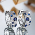 Blue Stone Gold Earrings
