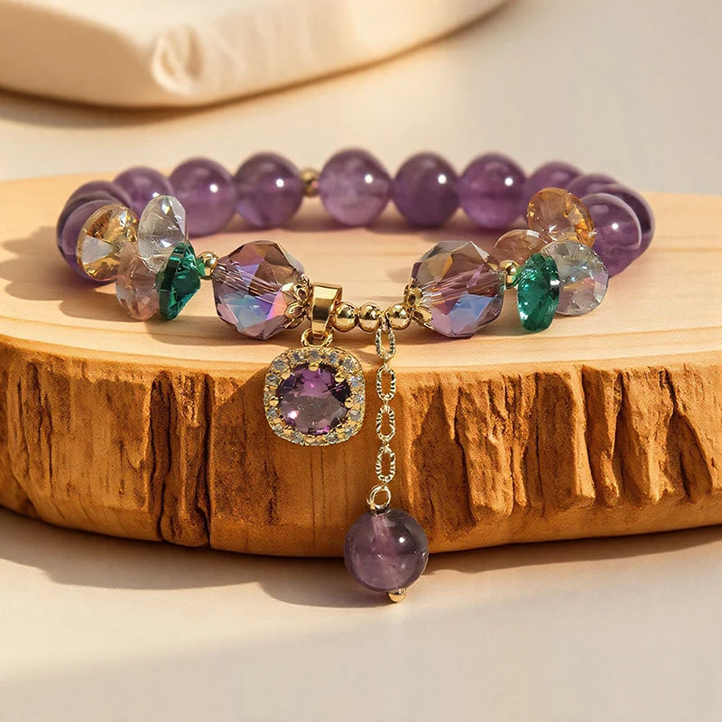 Amethyst Glass Bracelet