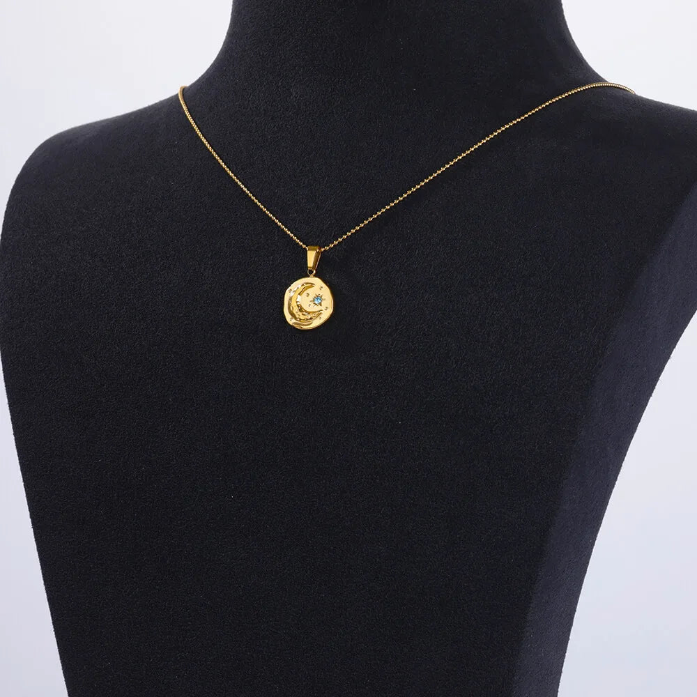 Golden "Moon Whisper" Pendant