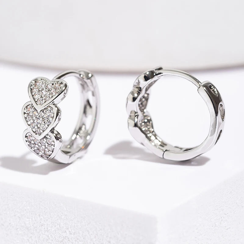 Heartbeats" Huggie Earrings