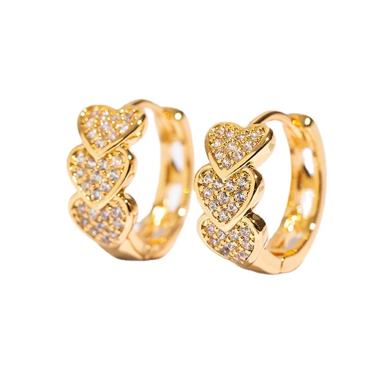 Heartbeats" Huggie Earrings
