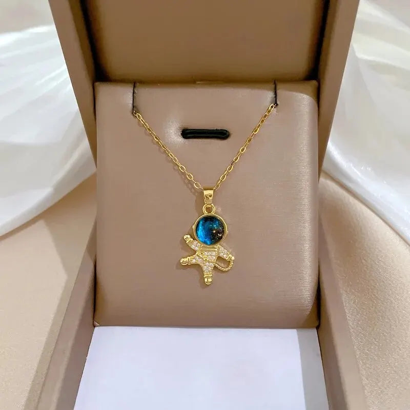 Saturn Moon Celestial Necklace
