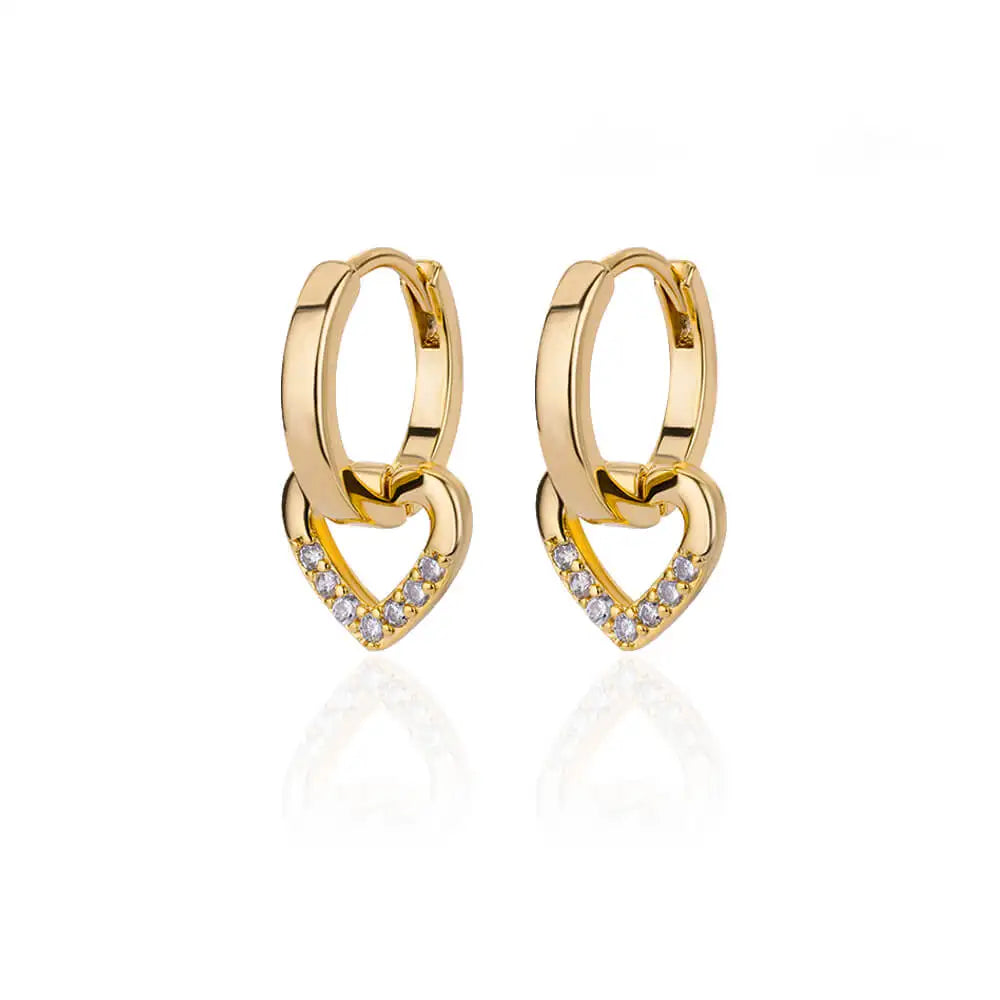 earring Pure Love Zircon Huggies