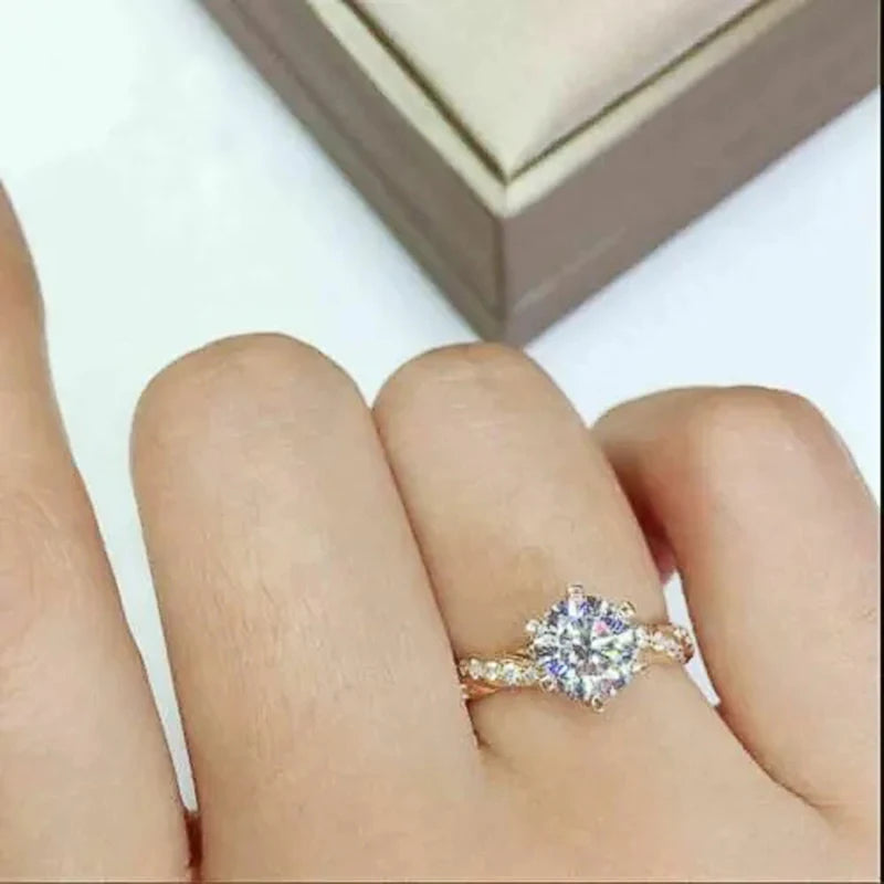 Rings for Women Luxury Gold Color Wedding