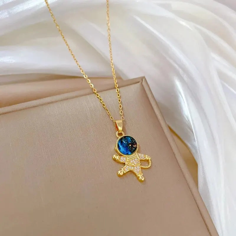 Saturn Moon Celestial Necklace