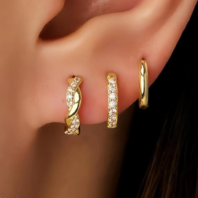 Trio Star" Earring Set - 3 Pieces