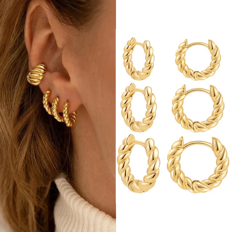Femme Crown Hoops