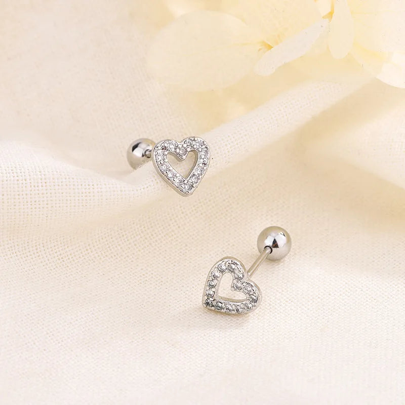 New Fashion Heart Stud Earrings for Women