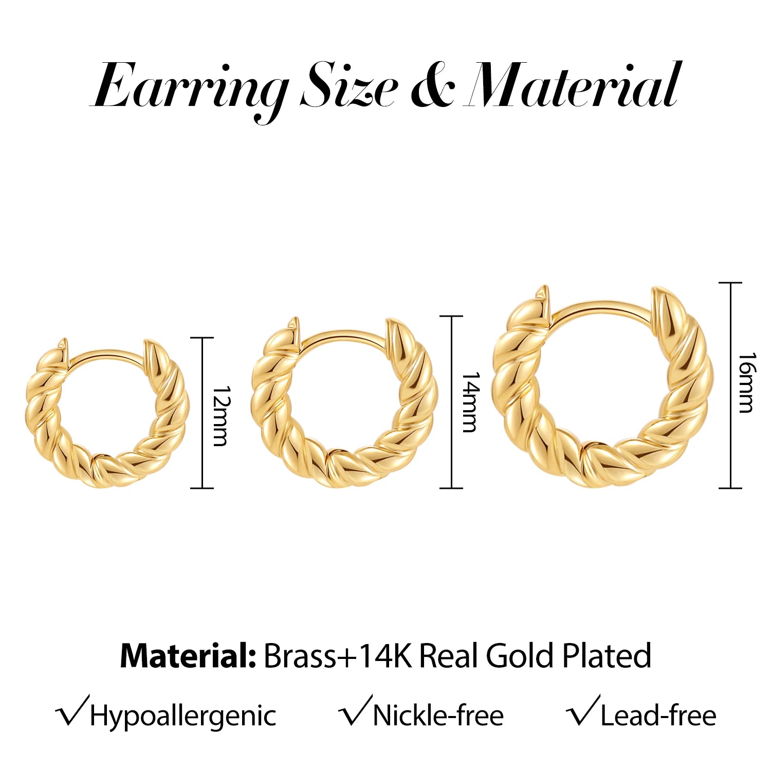 Femme Crown Hoops