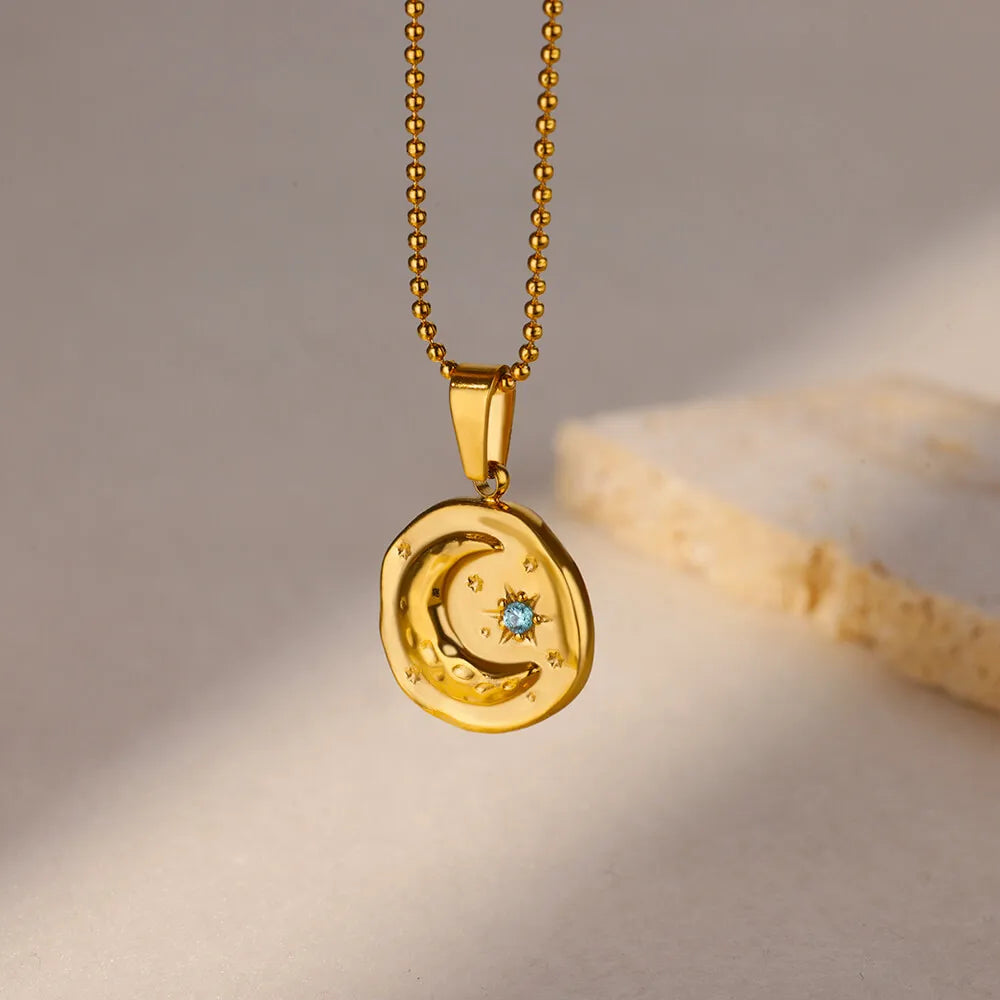 Golden "Moon Whisper" Pendant