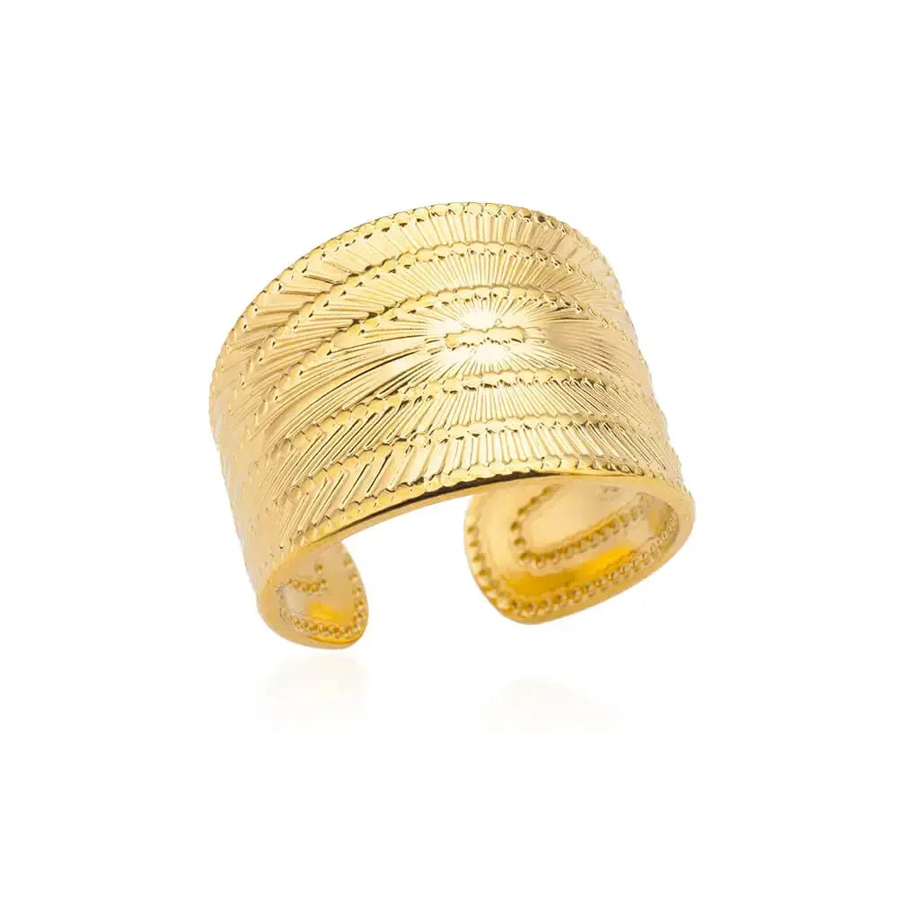 Stainless Steel Rings for Women Aesthetic Heart Gold Color Wedding