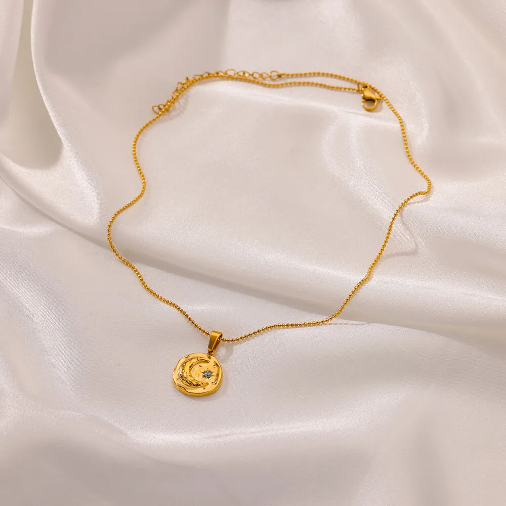 Golden "Moon Whisper" Pendant